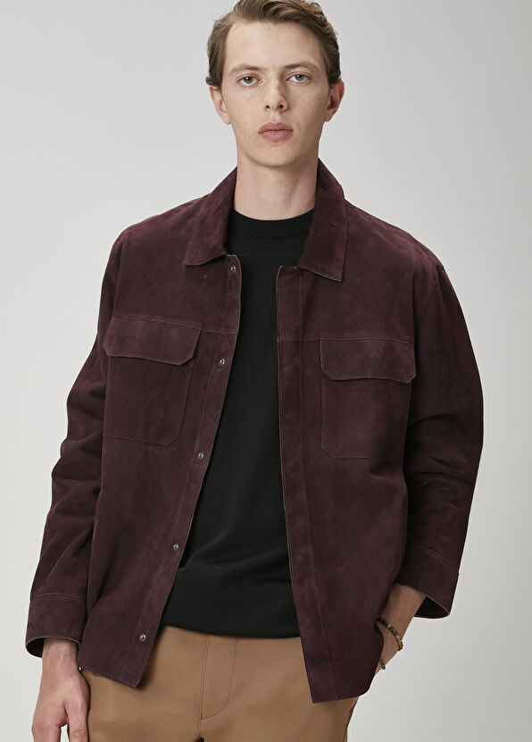 Beymen Club Plum Suede Shirt - 2