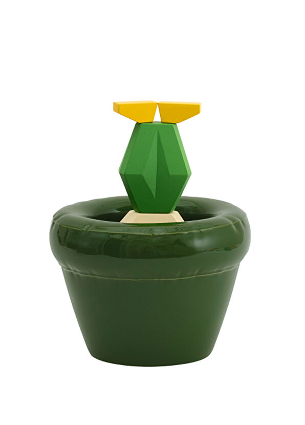 Home Studyo Pierre Moss Gloss Yeşil Seramik Saksı - 2
