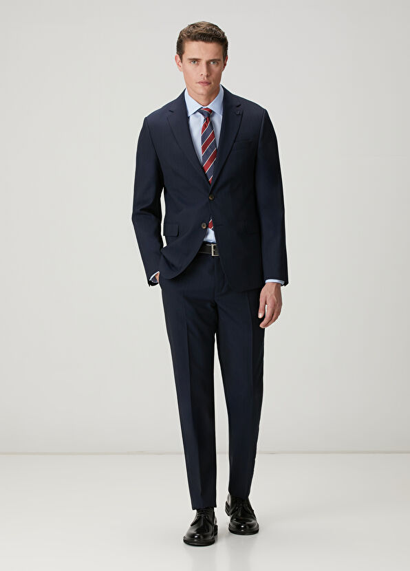 Beymen Club Navy Blue Faded Pinstripe Suit - 1