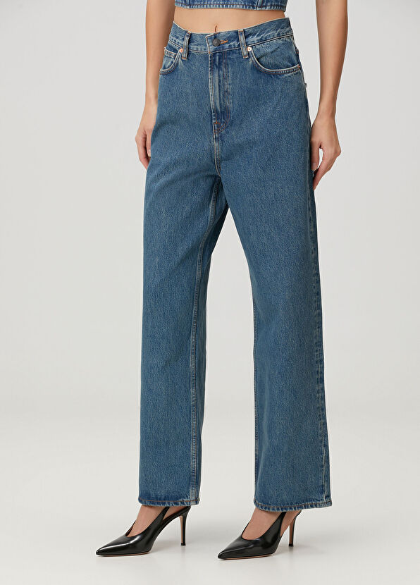 Wardrobe Nyc Blue Wide Leg Jeans - 2
