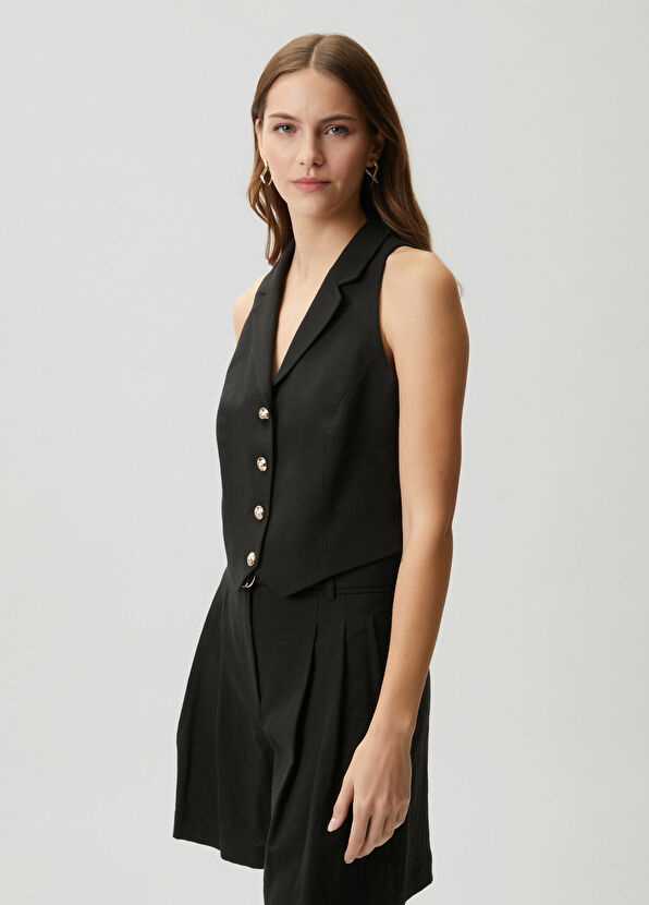 Beymen Club Black Linen Vest - 4