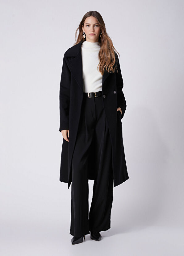 Beymen Club Black Cashmere Coat - 1