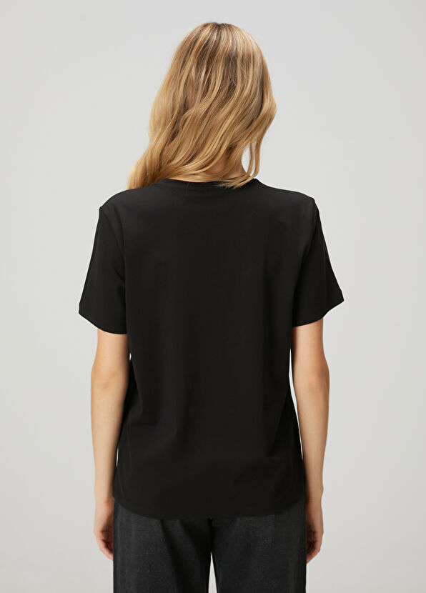 Beymen Club Siyah Zincir Logolu T-shirt - 4