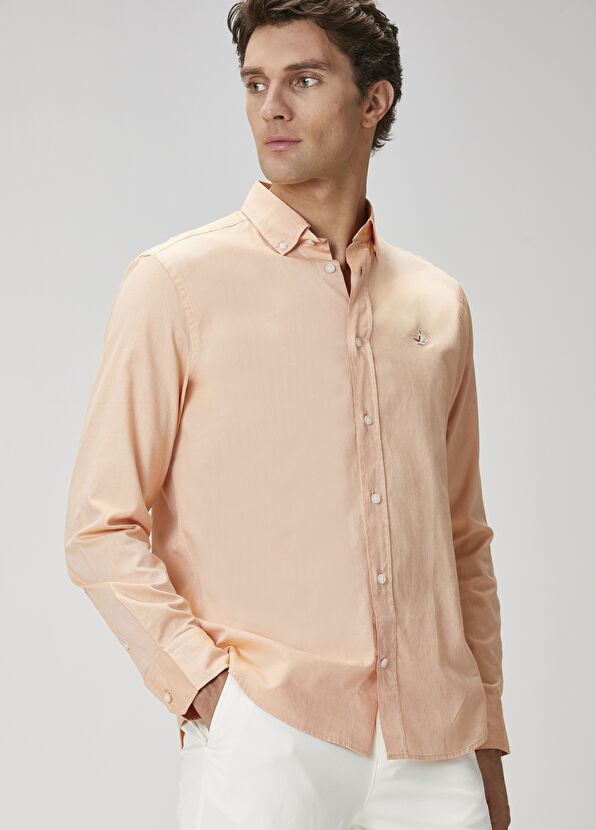 Beymen Club Comfort Fit Turuncu Oxford Gömlek - 4