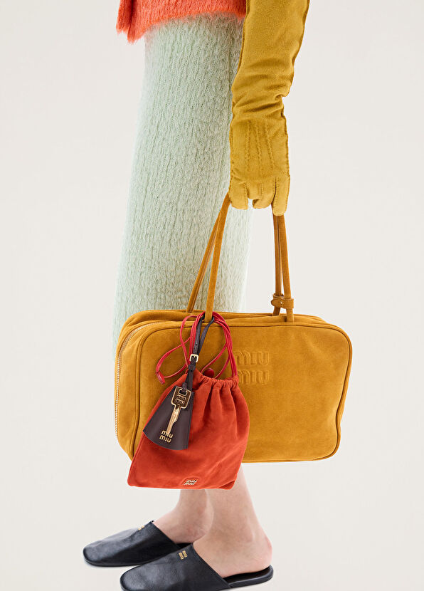 Miu Miu Kahverengi Süet Beau Kadın El Çantası - 2