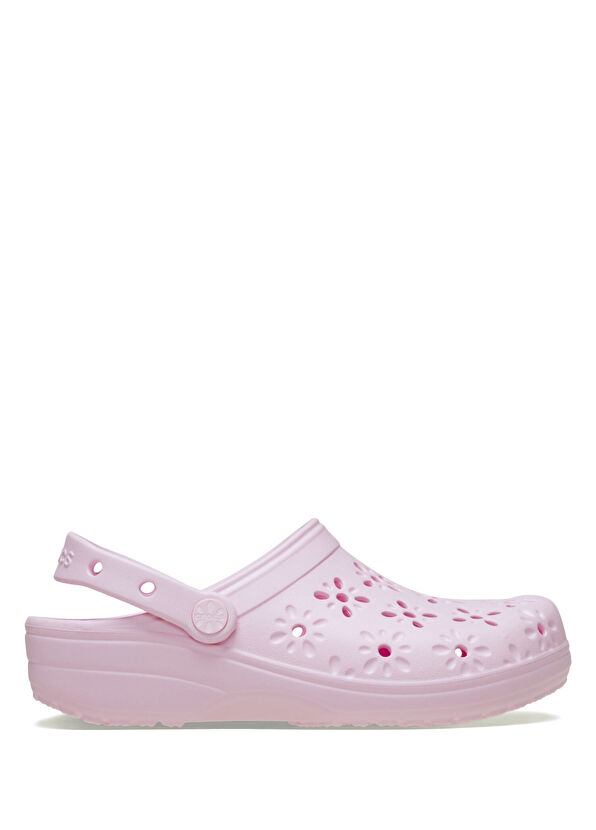 Crocs Classic Floral Cut Out Pembe Kadın Terlik - 1