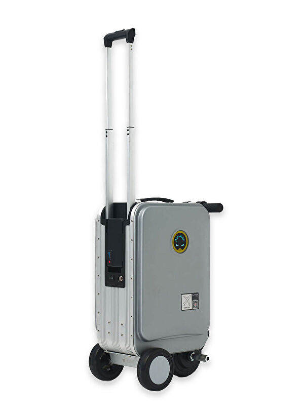 SE3S Gri Kabin Boy Elektrikli Binilebilir Scooter Valiz - Görsel 5