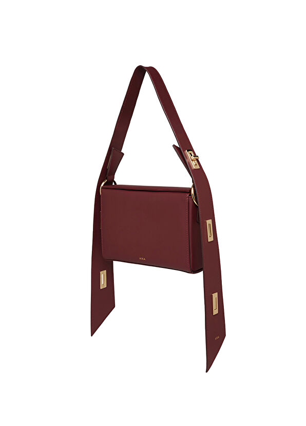 Aika Concept İstanbul Bordo Deri Kadın Omuz Çantası - 1