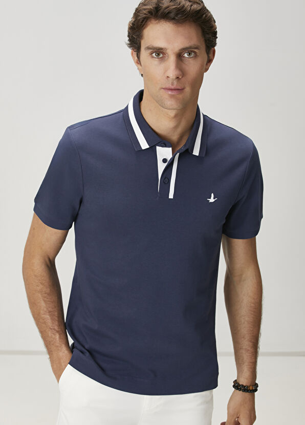 Beymen Club Slim Fit Navy Blue Polo T-Shirt - 4