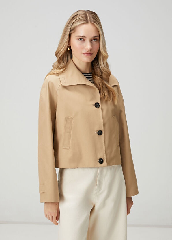 Beymen Club Beige Gabardine Coat - 1