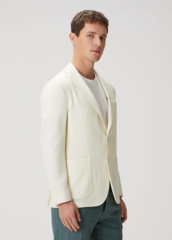 Boglioli Beyaz Yün Ceket - 3