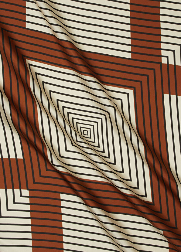 Beymen Club Bej Şerit Detaylı İpek Eşarp - 4