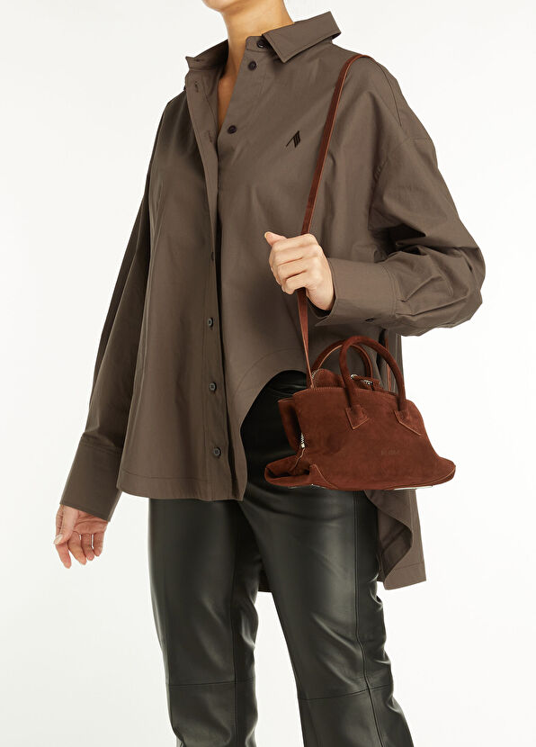 The Attico La Passeggiata Mini Taba Kadın Süet Çanta - 2