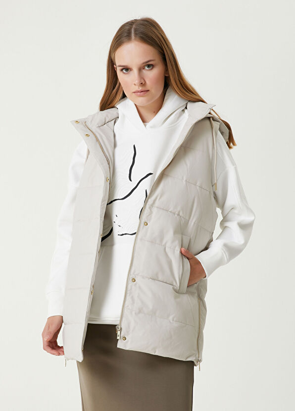 Beymen Club Stone Hooded Puffer Vest - 1