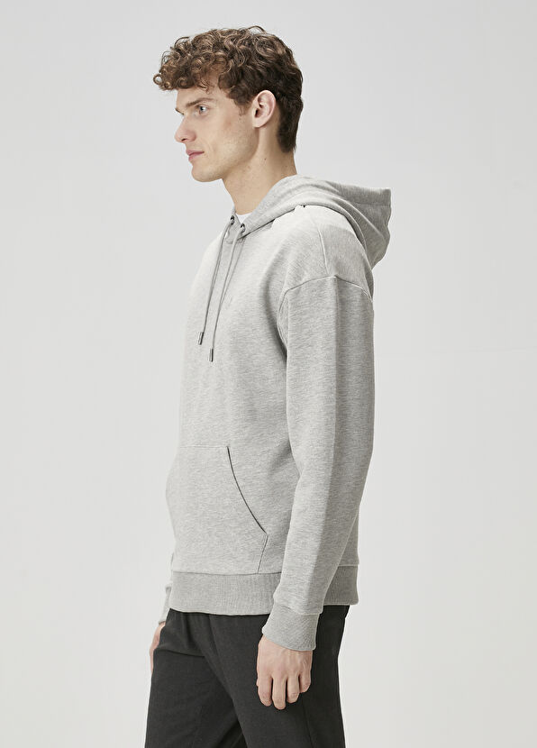 Beymen Club Grey Hooded Sweatshirt - 2
