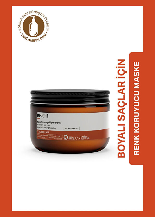 Insight Colored Hair Protective Cam Kavanoz Renk Koruyucu Saç Maskesi  400 ml - 2
