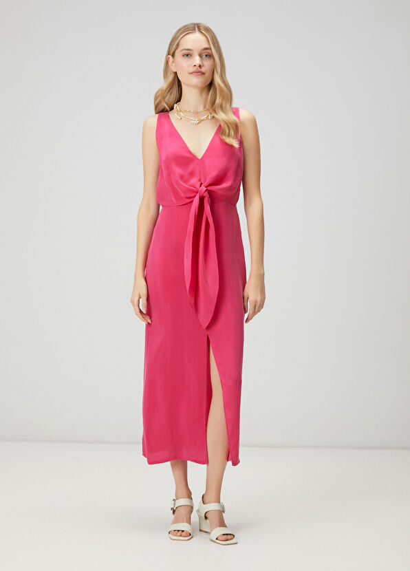 Beymen Club Pembe Düğüm Detaylı Uzun Elbise - 4