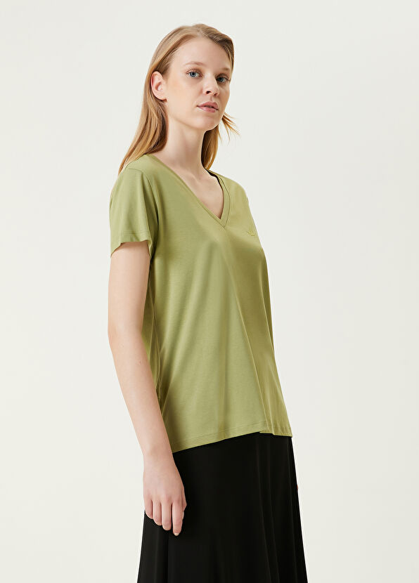 Beymen Club Yeşil Dökümlü T-shirt - 1