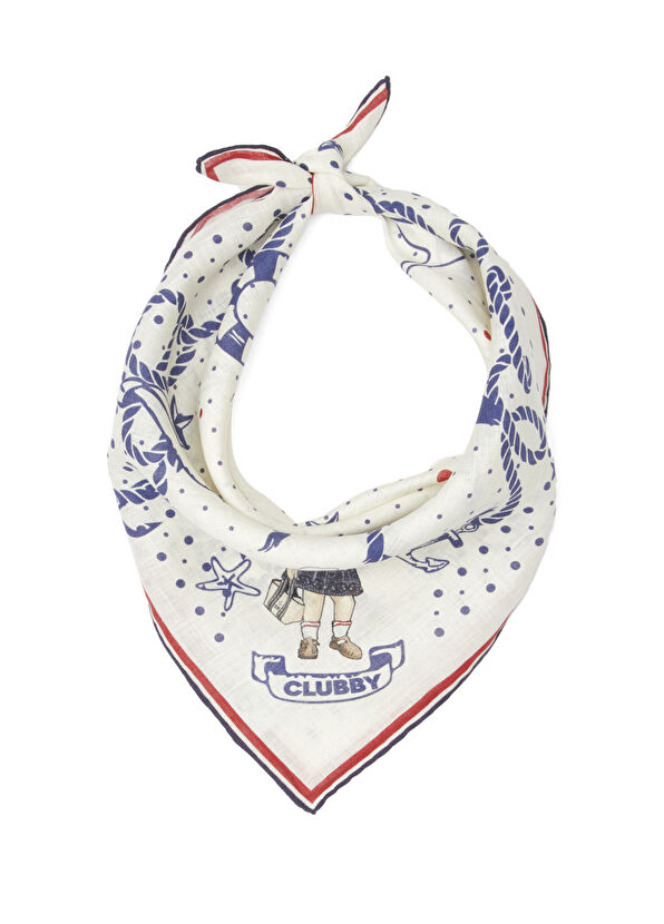 Beymen Club Blue Marine Clubby Women's Linen Shawl - 2