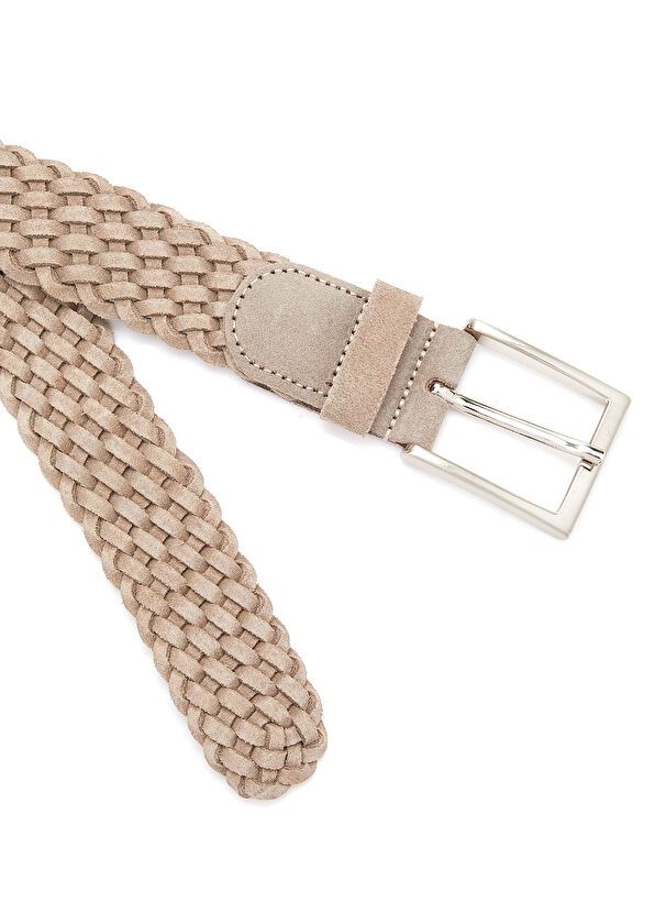 Beymen Club Vizon Örgü Dokulu Erkek Deri Kemer - 2