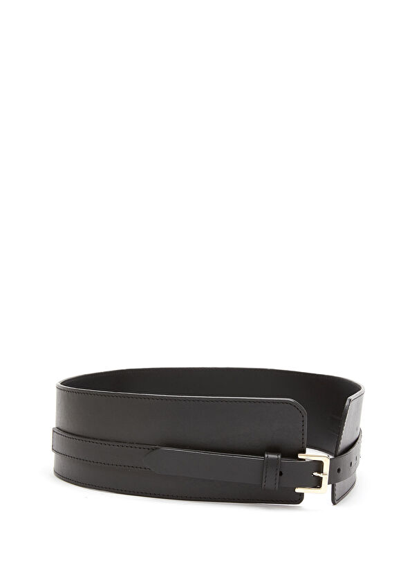 Beymen Club Siyah Kadın Kalın Deri Bel Kemeri - 2