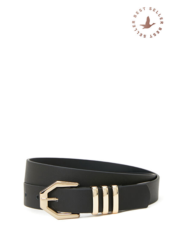 Beymen Club Black Women's Leather Belt - 1