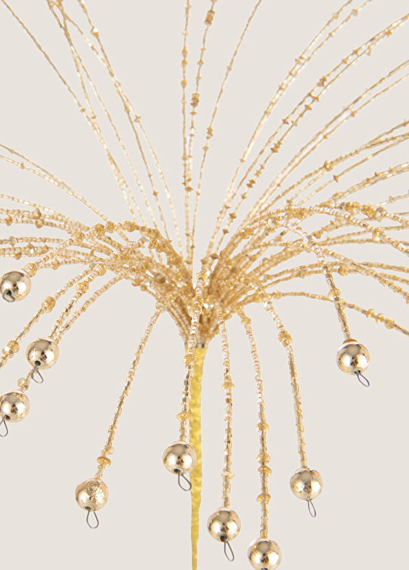Chakra Vewa Gold Color Beaded Branch Decorative Accessory - 2