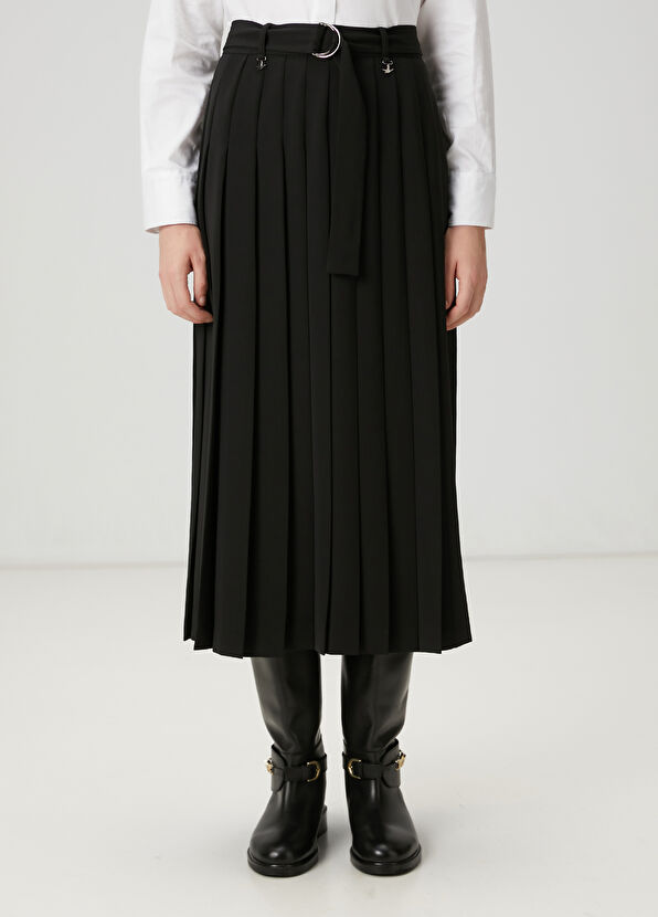 Beymen Club Siyah Pileli Midi Etek - 2