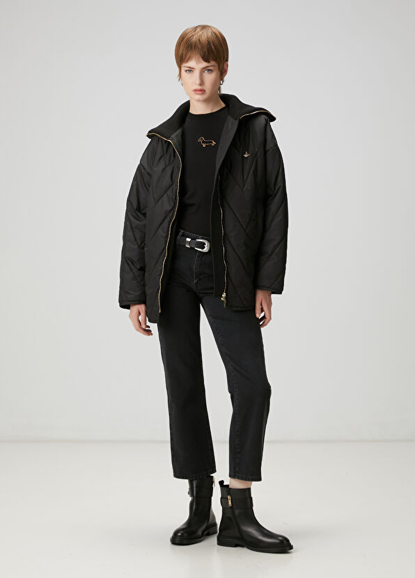 Beymen Club Siyah Kapitoneli Mont - 2