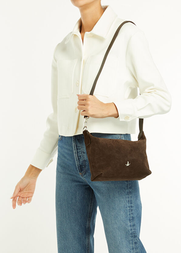 Beymen Club Kahverengi Kadın Süet Omuz Çantası - 2