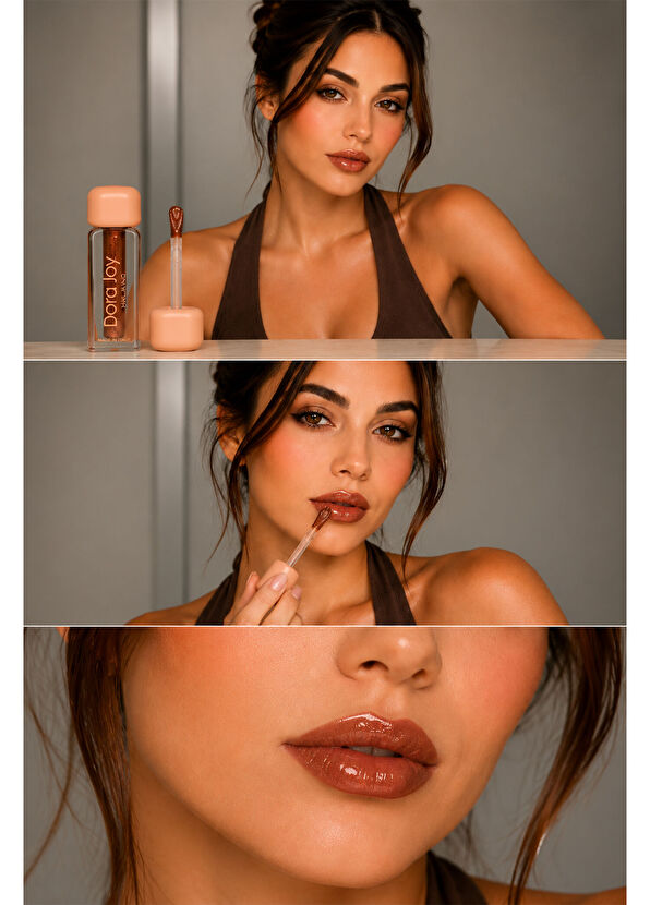 Dora Joy Joy Peptide SPF30 Lip Gloss 02 Caramel Nude Dudak Parlatıcısı - 4