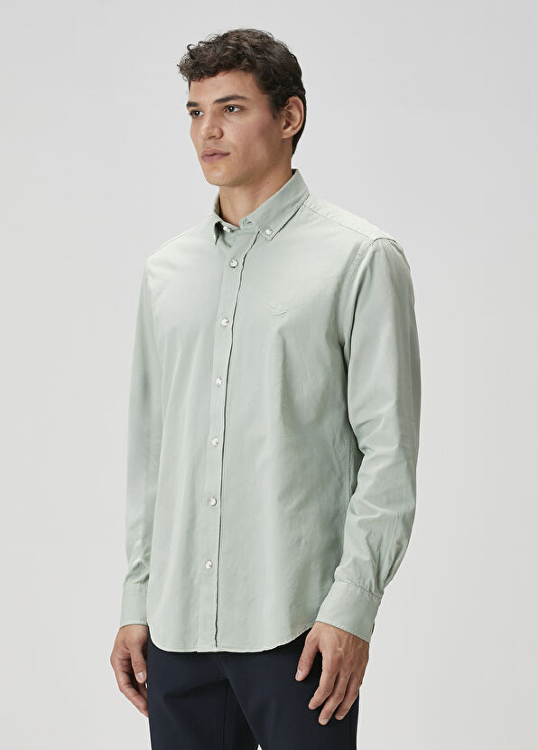 Beymen Club Comfort Fit Çağla Gabardin Doku Gömlek - 4