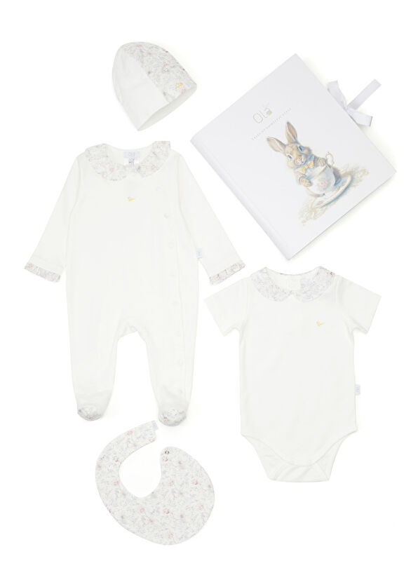 Ola Babies Flower Garden Patterned Baby Girl Jumpsuit Set - 1