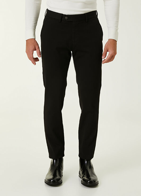 Beymen Club Slim Fit Black Panama Chino Pants - 2
