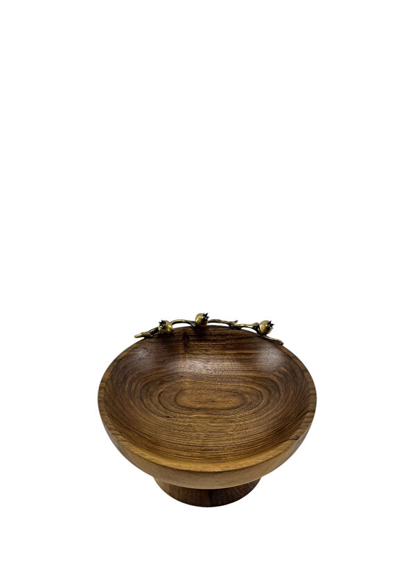 Woodstory Design Pomegranate Detail Wooden Presentation Holder - 2