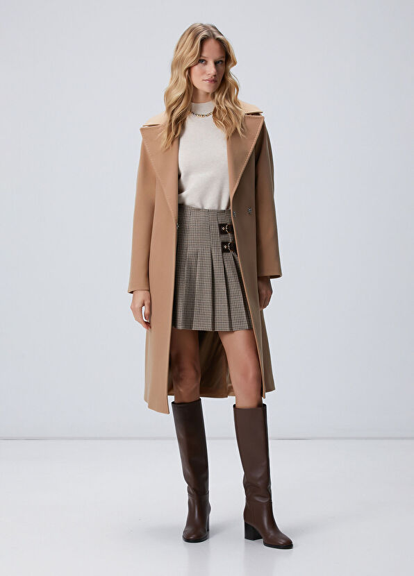 Camel Astarlı Manto - Görsel 2