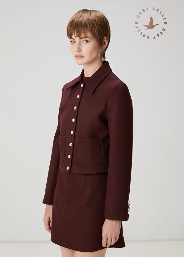 Beymen Club Bordo Yün Ceket - 1