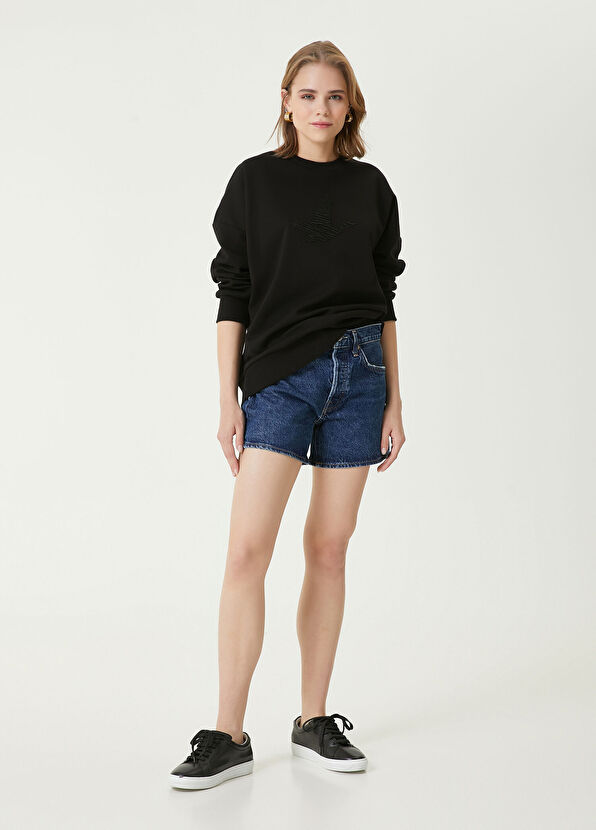 Beymen Club Siyah Karalama Kuş Nakışlı Sweatshirt - 3