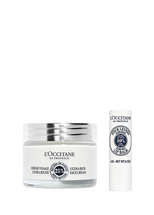 L'Occitane Shea Kuru Ciltler İçin Yüz ve Dudak Bakım 2'li Set - 1