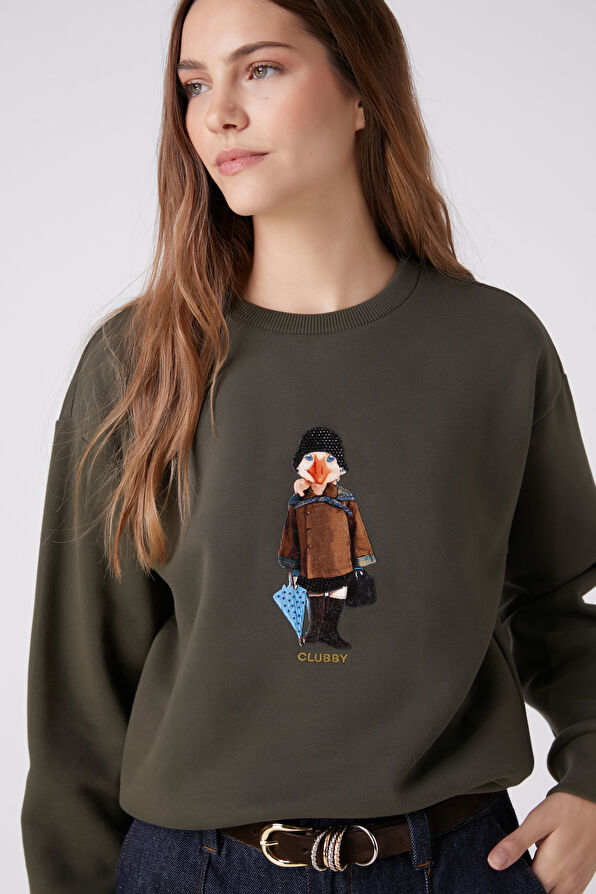 Beymen Club Clubby Haki Taşlı Sweatshirt - 2