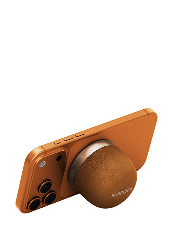 Energea MagAudio Go Orange Portable MagSafe Compatible Bluetooth Speaker - 2