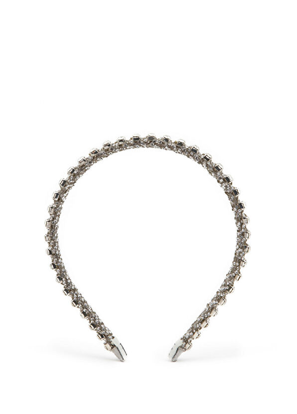 Eli Peacock Tina Gümüş Kristal Taşlı Kadın Taç - 2