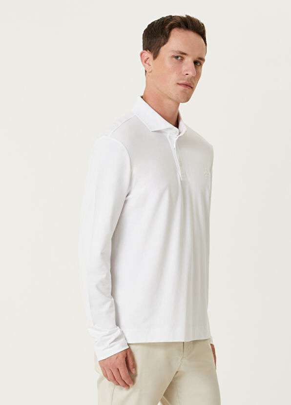 Comfort Fit Beyaz Polo Sweatshirt Beymen Club Comfort Fit Beyaz Polo Sweatshirt - 4