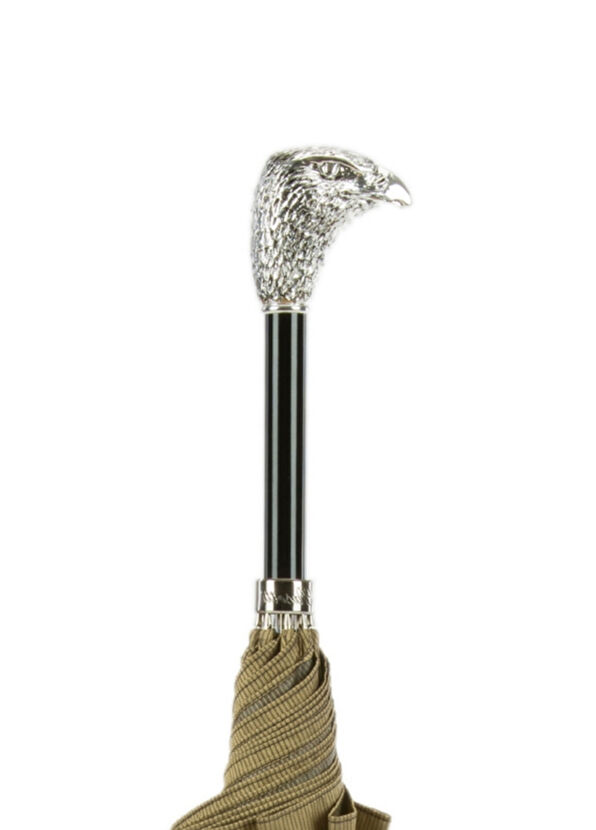 Pasotti Silver Plated Eagle Resin Handle Automatic Umbrella - 4