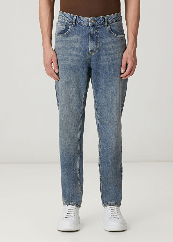 Beymen Club Mavi Yıkamalı Tapered Fit Jean Pantolon - 2