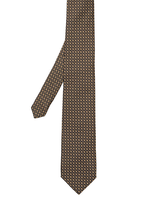 Beymen Club Lacivert Geometrik Desenli İpek Kravat - 1