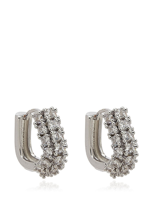 Beymen Club Stones Women's Square Earrings - 2