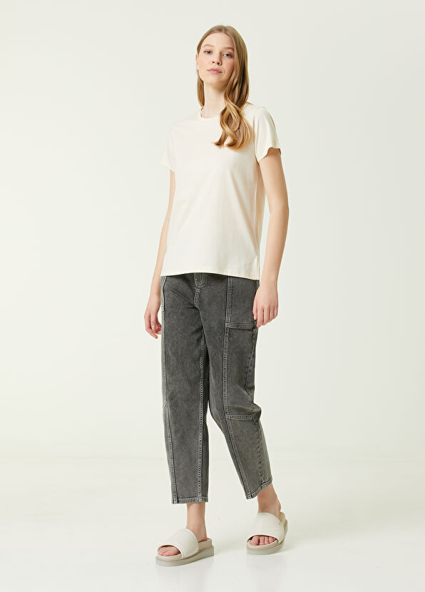 Beymen Club Bej Dökümlü T-shirt - 2