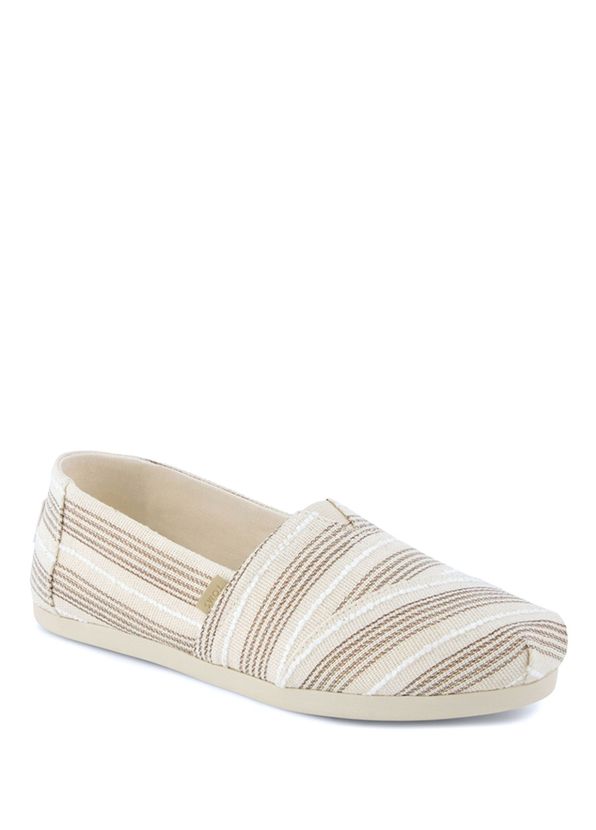Toms Alpargata Classic Natural Metallic Stripe Kadın Espadril - 2