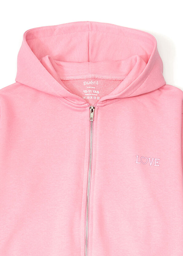 Pueril Pembe İspanyol Paça Kız Çocuk Eşofman Takımı - 4